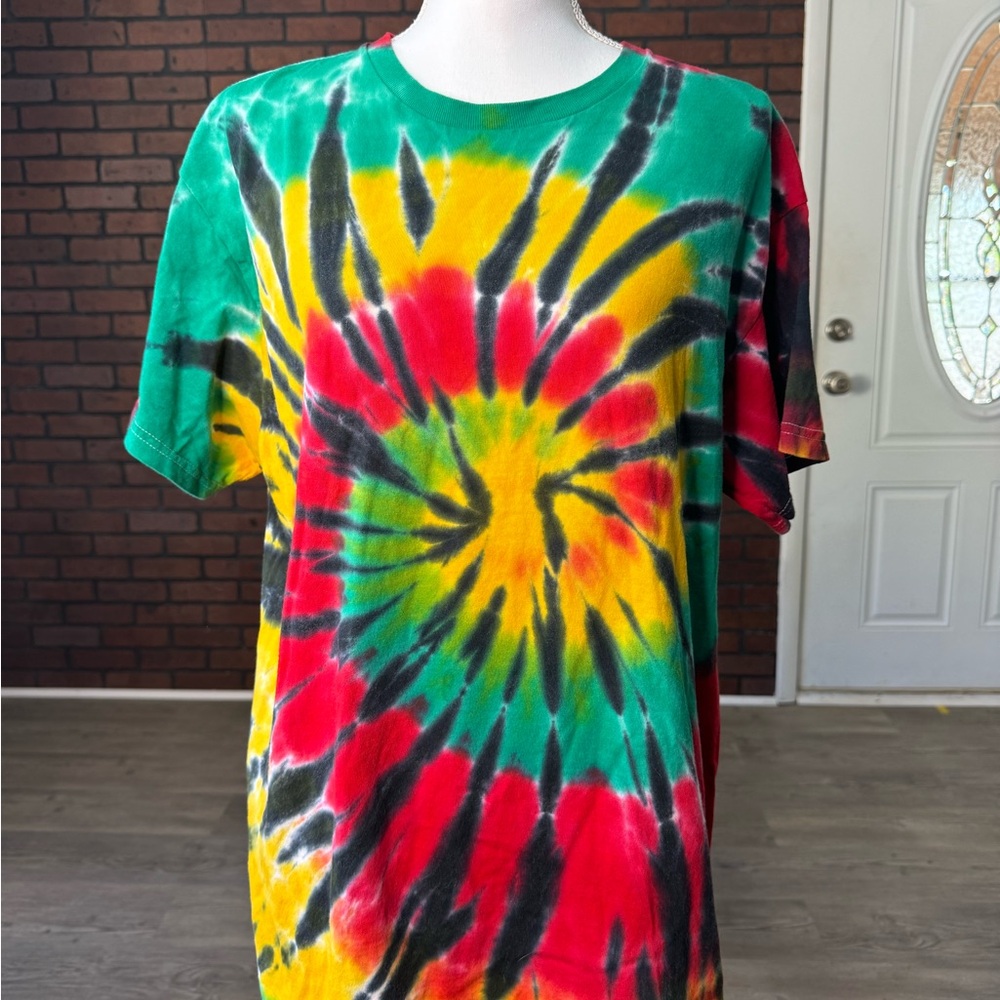 Colortone Tie Dye Spiral T Shirt Large Graphic‎ Tee